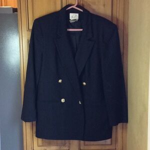 FINAL SALE PRICE Kathie Lee Black Wool Blazer